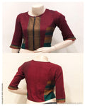 BL-S15548 - Maroon Cotton Blouse
