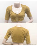 BL-S16869 - Beige Velvet Blouse