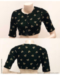 BL-S16874 - Violet Purple &  Velvet Blouse