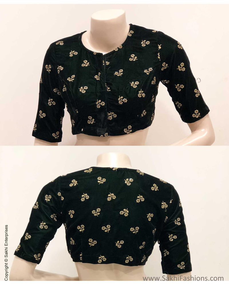 BL-S16874 - Violet Purple &  Velvet Blouse