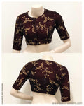BL-S16875 - Maroon &  Velvet Blouse