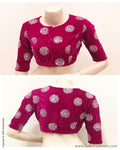 BL-S16876 - Pink &  Velvet Blouse