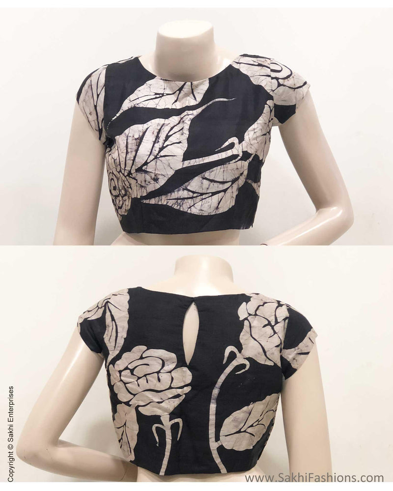 BL-S16920 Black pure silk Blouse
