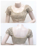 BL-S17340 - Beige &  Pure Silk Blouse