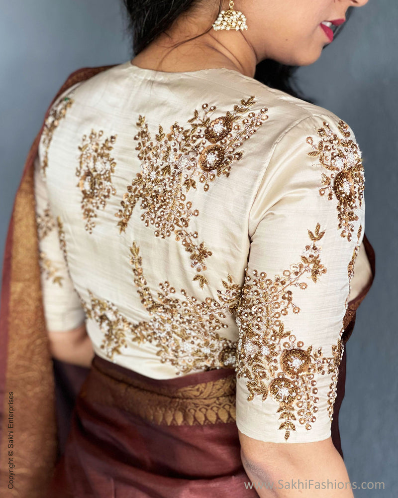 BL-S48878 Cream Floral Kanchi