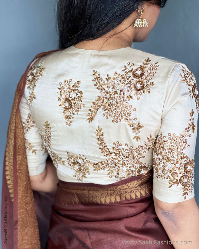 BL-S48878 Cream Floral Kanchi