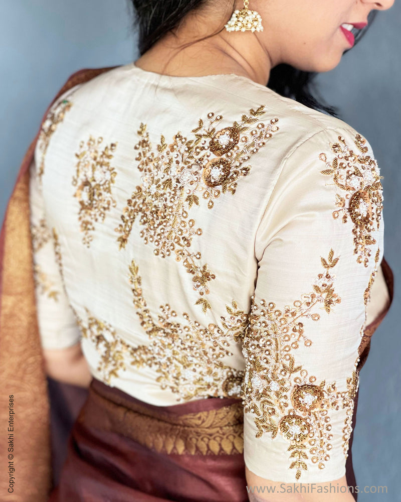BL-S48878 Cream Floral Kanchi