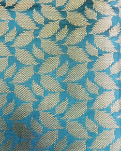 BLL-19975 - Green & Gold Brocade Un-Stitched Blouse Fabric