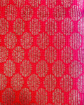 BLL-5400 - Red & Gold Brocade Un-Stitched Blouse Fabric