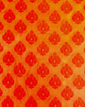 BLM-29591 - Orange & Multi Pure Banarasi Silk Un-Stitched Blouse Fabric