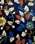 BLN-35278 - Black & Multi Silk & Cotton Un-Stitched Blouse Fabric