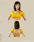 BLO-12905 - Yellow Pure Silk Blouse