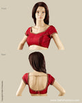 BLO-12915 - Maroon Pure Silk Blouse