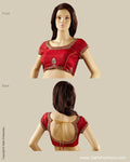 BLO-12916 - Maroon Pure Silk Blouse