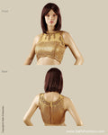 BLO-13983 - Beige & Beige Pure Silk Blouse