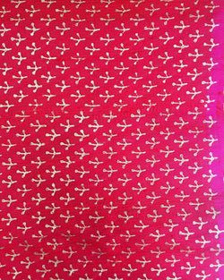 BLO-28811 - Pink & Gold Raw Silk Un-Stitched Blouse Fabric