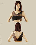 BLO-339 - Black Pure Silk Blouse