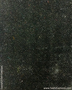 BLP-16313 - Black Velvet Blouse Fabric