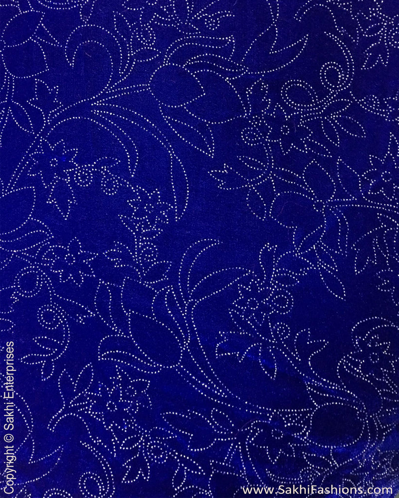 BLP-16316 - Blue Velvet Blouse Fabric