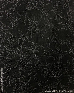 BLP-16320 - Black Velvet Blouse Fabric