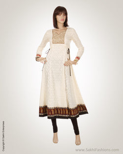 MSN-27322 - Cream & Multi Sufi Top