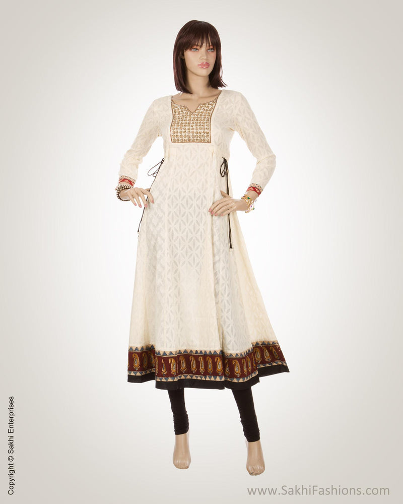 MSN-27322 - Cream & Multi Sufi Top