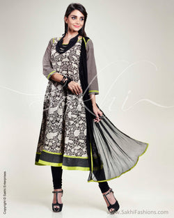 Black & Green Cotton Salwar