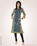 CDO-15969 - Blue & Green Pure Cotton Top