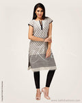 CDO-72208 - White & black pure Cotton Top
