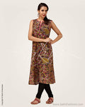 CDP-105371 - Black & Multi Pure Cotton Kurtha
