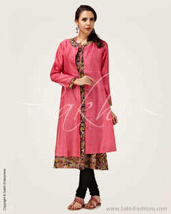 CDP-105372 - Pink Cotton Silk Jacket