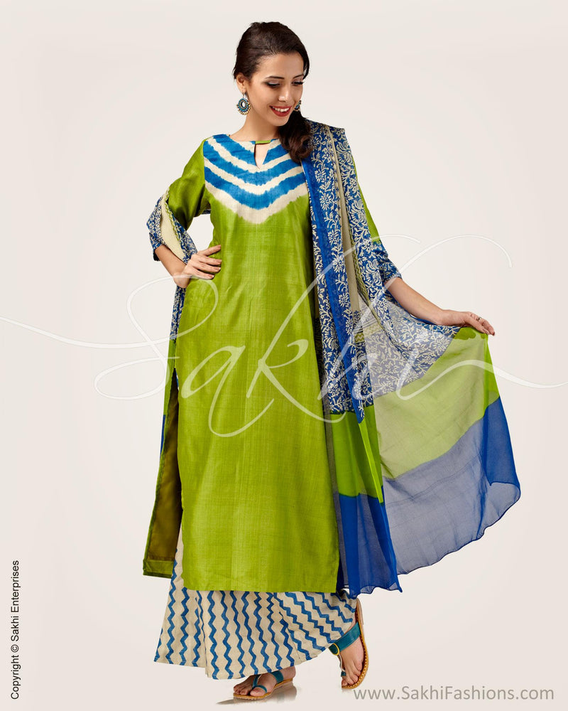 CDP-10614 Green Tussar Salwar