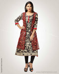 CDQ-9188 - Black & Red Pure Cotton Kurtha