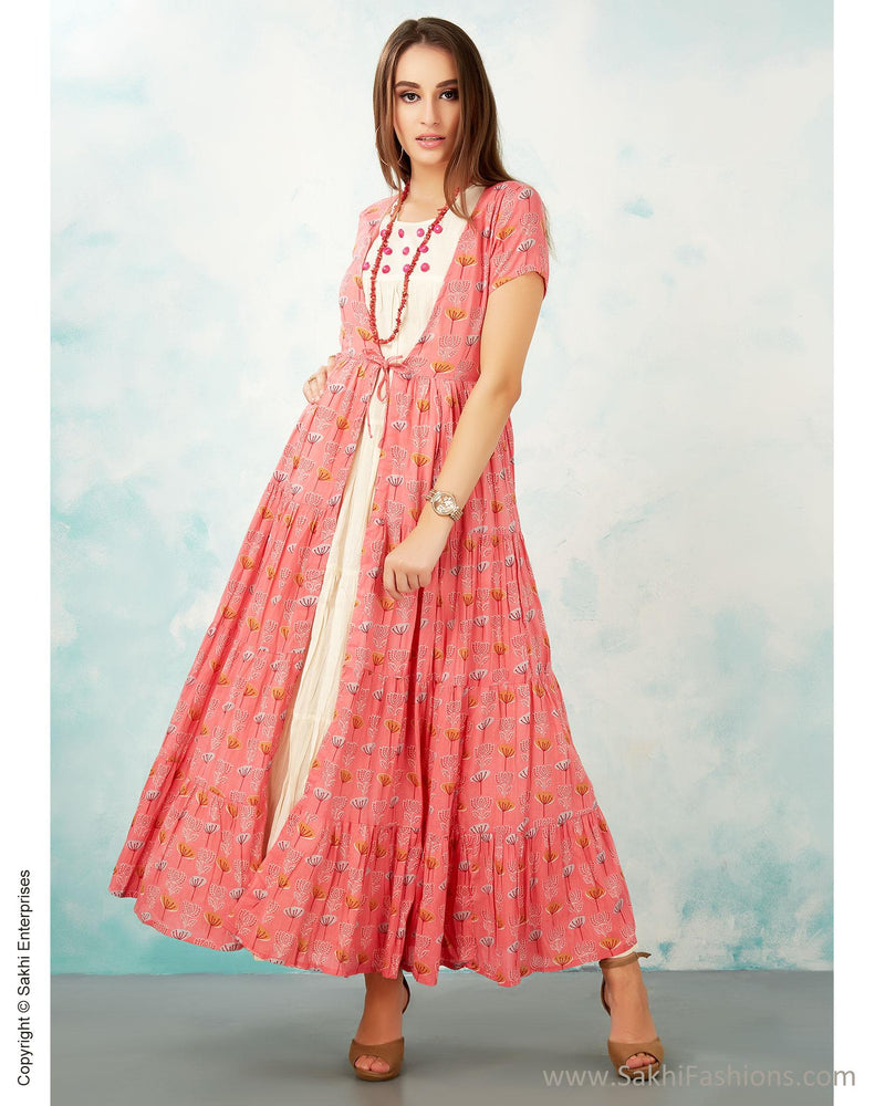 CDS-16073 - Pink &  Pure Cotton Dress