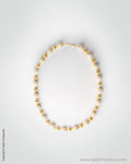 AJ-0147 White & Gold Beads Mala
