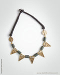 AJ-0150 Black & Antique Gold Mix Metal Mala