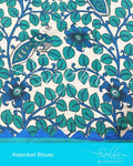 DPBL-18302 - Green & Blue Pure Cotton Blouse