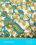 BGBL-18314 - Yellow & Green Pure Cotton Blouse
