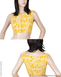 DPBL-22272 - Yellow & Beige Pure Cotton Blouse
