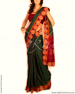DPN-38983 - Green & Multi Pure Kanchivaram Silk Saree