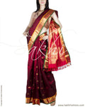 DPN-39240 - Maroon & Gold Pure Kanchivaram Silk Saree