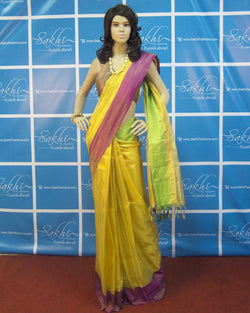 DPO-16977 - Gold Pure Tissue Silk Saree