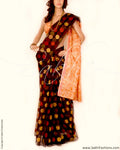 DPO-18134 - Multi & Black Pure Tussar Silk Saree