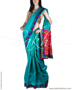 DPO-21245 - Blue & Multi Pure Kanchivaram Silk Saree