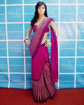 DPO-23104 - Pink & Multi Blended Tussar  Saree
