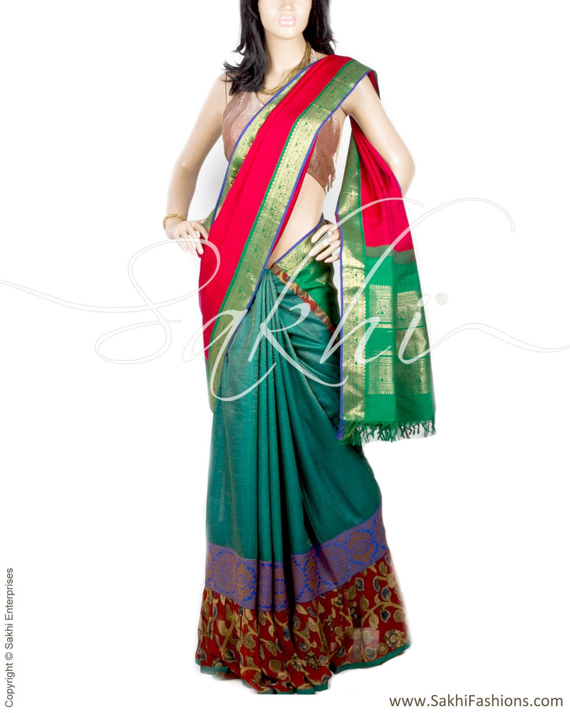 DPO-23436 - Red & Multi Pure Kanchivaram Silk Saree