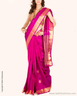 DPO-25019 - Purple & Gold Pure Kanchivaram Silk Saree