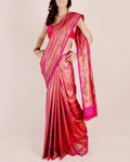 DPO-25813 - Pink & Multi Pure Banarasi Silk Saree