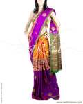 DPO-27216 - Purple & Mustard Pure Kanchivaram Silk Saree