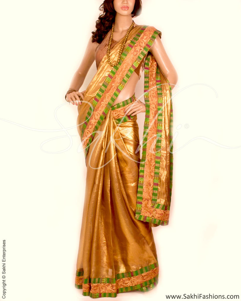 DPO-27914 - Gold & Multi Pure Silk Kota Saree